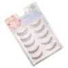 5 Pairs False Eyelashes Pack Soft Sharpened Tips Natural Look Lashes for Cosplay Party Makeup