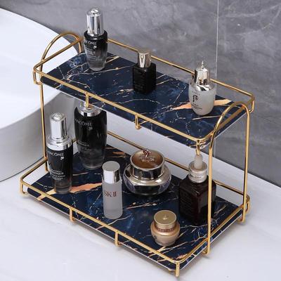 Elegant Bathroom Shelf: Toilet Storage Rack, Desktop Organizer, Cosmetic Holder, Light Luxury Style