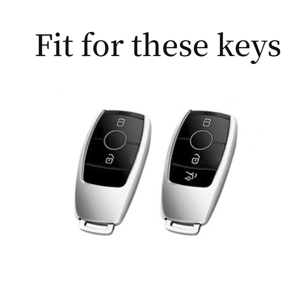 ABS Carbon Car Key Case Cover for Mercedes Benz E C S GLC Class E200 E400 E63 W213 S550 S560 C260 A200 Key Shell Protector