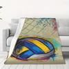 Volleyball-themed Pattern Flannel Printed Blanket Suitable for All Seasons Suitable for Living Room Office Sofa and Travel