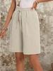 Damen Sommer Shorts in Unifarbe mit elastischem Bund und Schrägtaschen - Lässig & Bequem