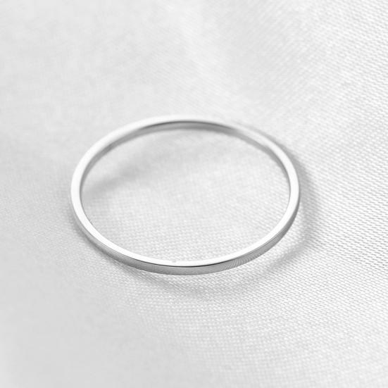 Exquisite Ring Eye-catching All-match Decorative Glittery Titanium Steel Simple Couple Ring for Anniversary