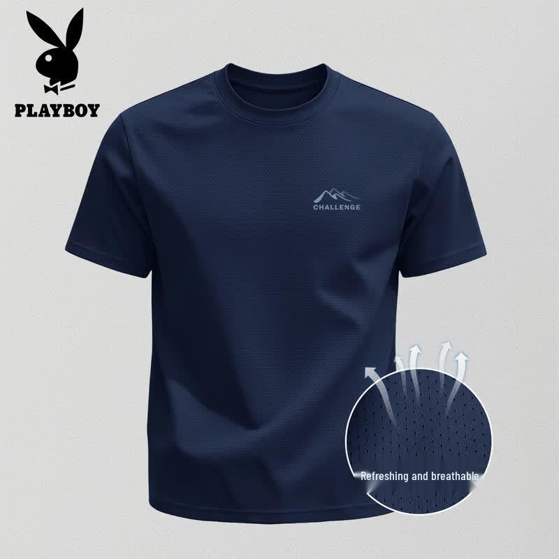 PLAYBOY Men's Ice Silk Quick-Dry T-Shirt