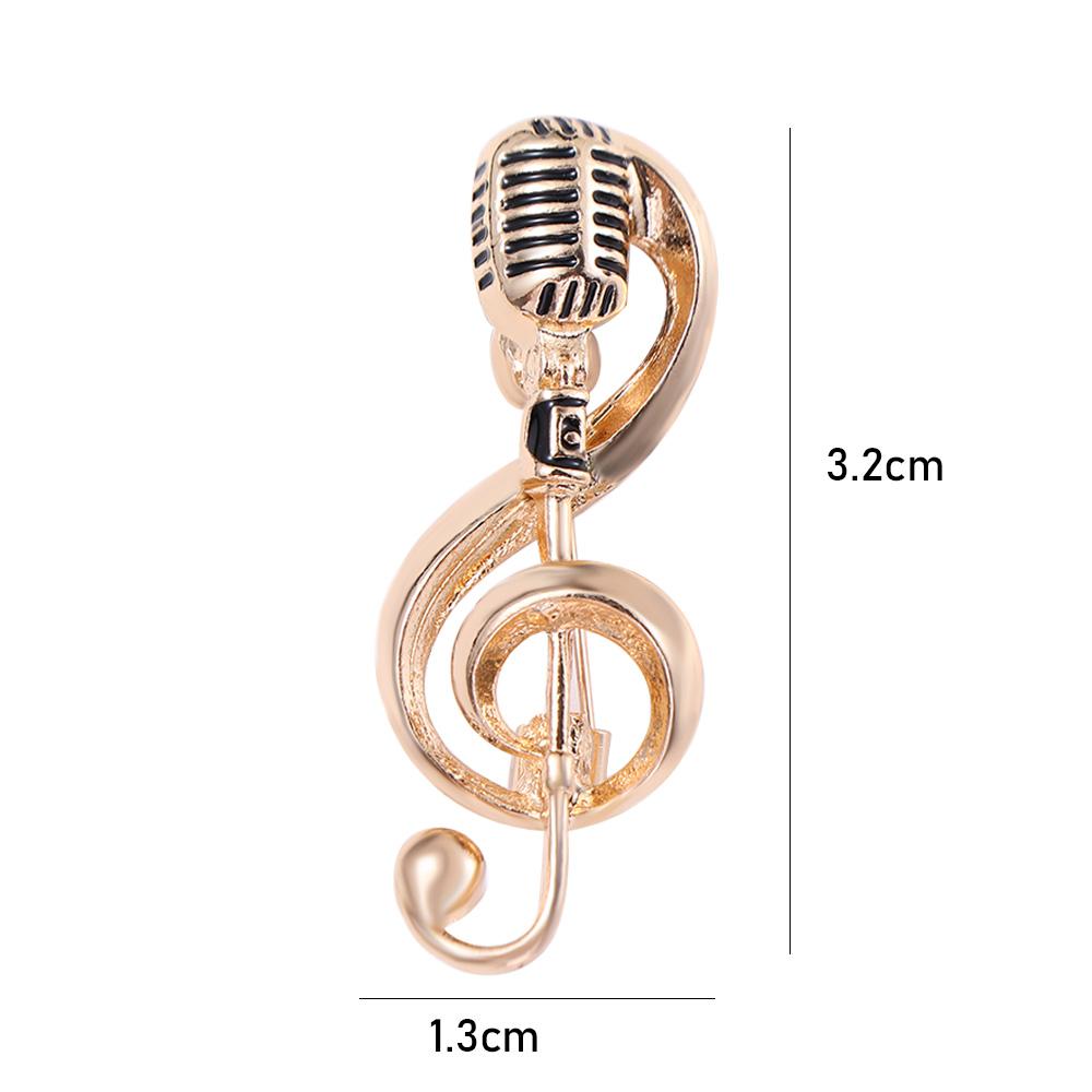 Pin Jewelry Accessories Lapel Brooch Brooches Pin Enamel Pin Microphone Brooches Music Note Brooch