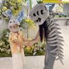 Dinosaurierknochen-Sammlung Riesiges Dinosaurierskelett Plüschspielzeug Stofftier Geschenk Elternkleidung Cosplay-Requisiten Gruselige Feiertagskostüm-Dekoration