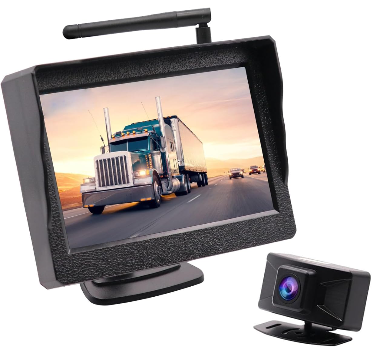 

OBEST 5-дюймовый комплект монитора задней камеры, беспроводной, улучшенный цифровой сигнал, защита от помех, вверх/вниз