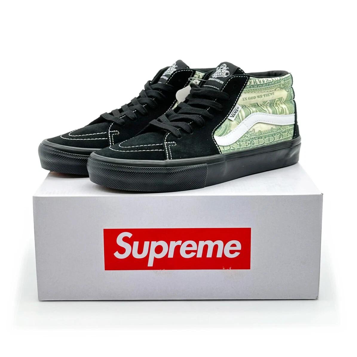 VN0A5FCGBMA Supreme Vans Doller Skate Grosso Mid Black (Men s) US 9