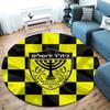 Beitar Jerusalem Runder Teppich, Teppich für Wohnzimmer Schlafzimmer Sofa Spielzimmer Dekor, Rutschfeste Bodenmatte