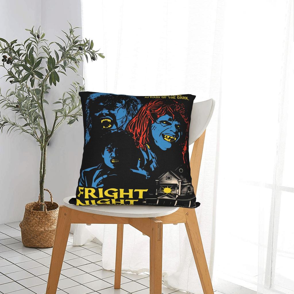 Horror Film Frighteds Nights Pillow Cover Novelty Pillow Case For Living Room Sofa Comfy Pillowcases Birthday Gift