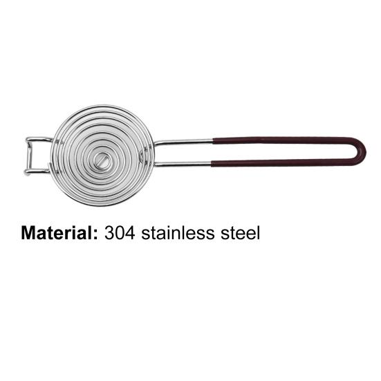 Egg White Separator Spiral Shape with Long Handle 304 Stainless Steel Food Grade Egg Yolk Filter for Kitchen