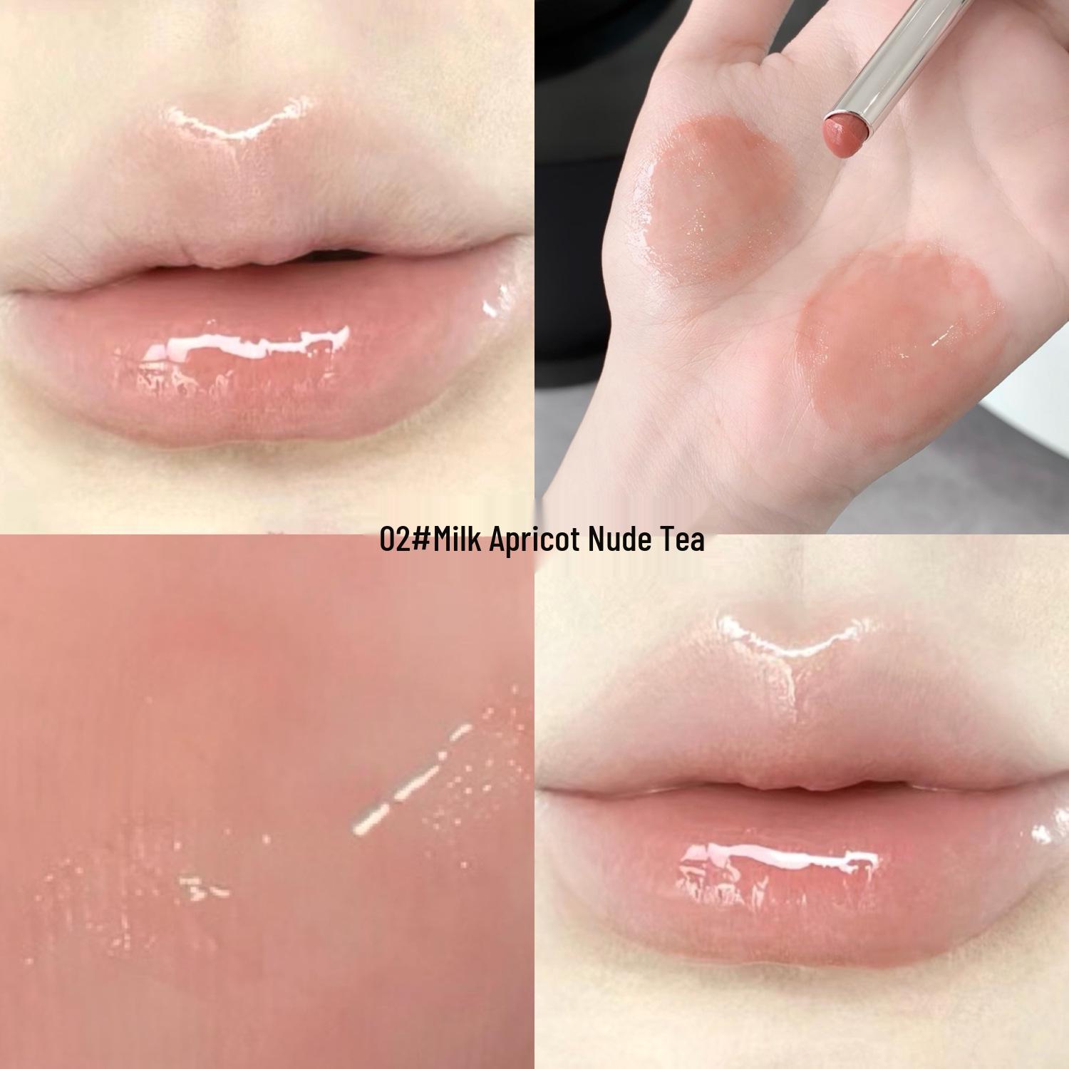 SHAQINUO Luminous Hydrating Lipstick - Watery Glass Jelly Finish for Students