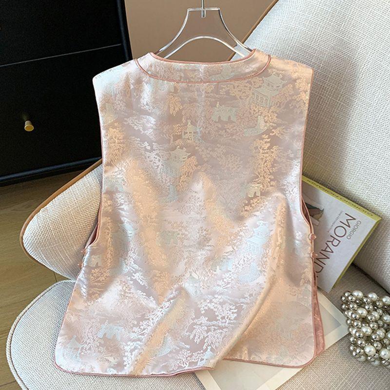 Vest Women's High-end Top Embroidered Vest Vest Women's Sleeveless Vest