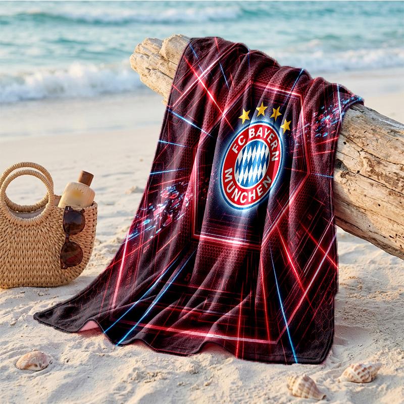 Asciugamano da Spiaggia in Microfibra con Stampa Bayern Monaco Asciugatura Rapida Assorbente Grande Asciugamano per Spiaggia Nuoto Viaggio