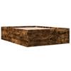 Bed Frame Smoked Oak 120x200 Cm Engineered Wood