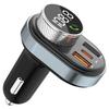 Awei Handsfree Set C-843 With FM Transmitter, Bluetooth 5.0, MP3, 1xUSB+1xUSB-C Black/Black