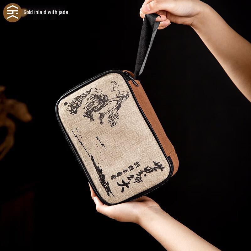 Auspicious Dragon Ceramic Kung Fu Travel Tea Set