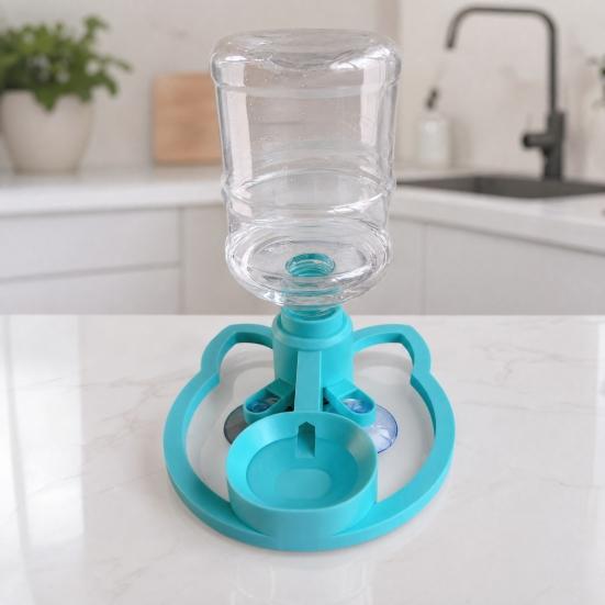 Yousheng Automatic Cat Water Dispenser, Cat Water Feeder Stand Fits Standard Bottles, Filter-free Pet Drinking Station for Indoor Kitten