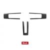 For Ford Mustang 09-13 Carbon Fiber Steering Wheel Decor Trim Sticker Black