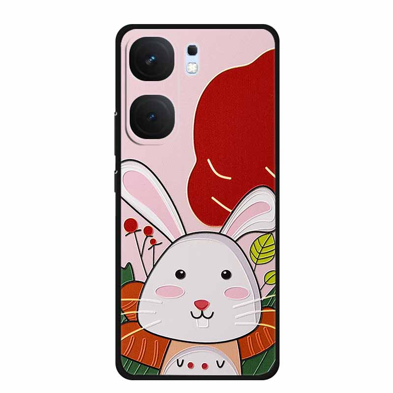 3D TPU Case For Vivo iQOO Neo 9 pro Flower Emboss Funda Neo 9s Pro Back Relief Silicone Soft Phone Cover Cartoon Bumper Capa