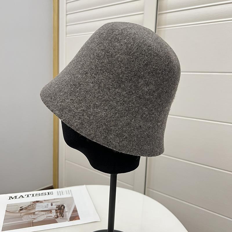 80% australská vlna klobouky bucket dámské podzimní a zimní literární skládací módní teplé klobouky bucket