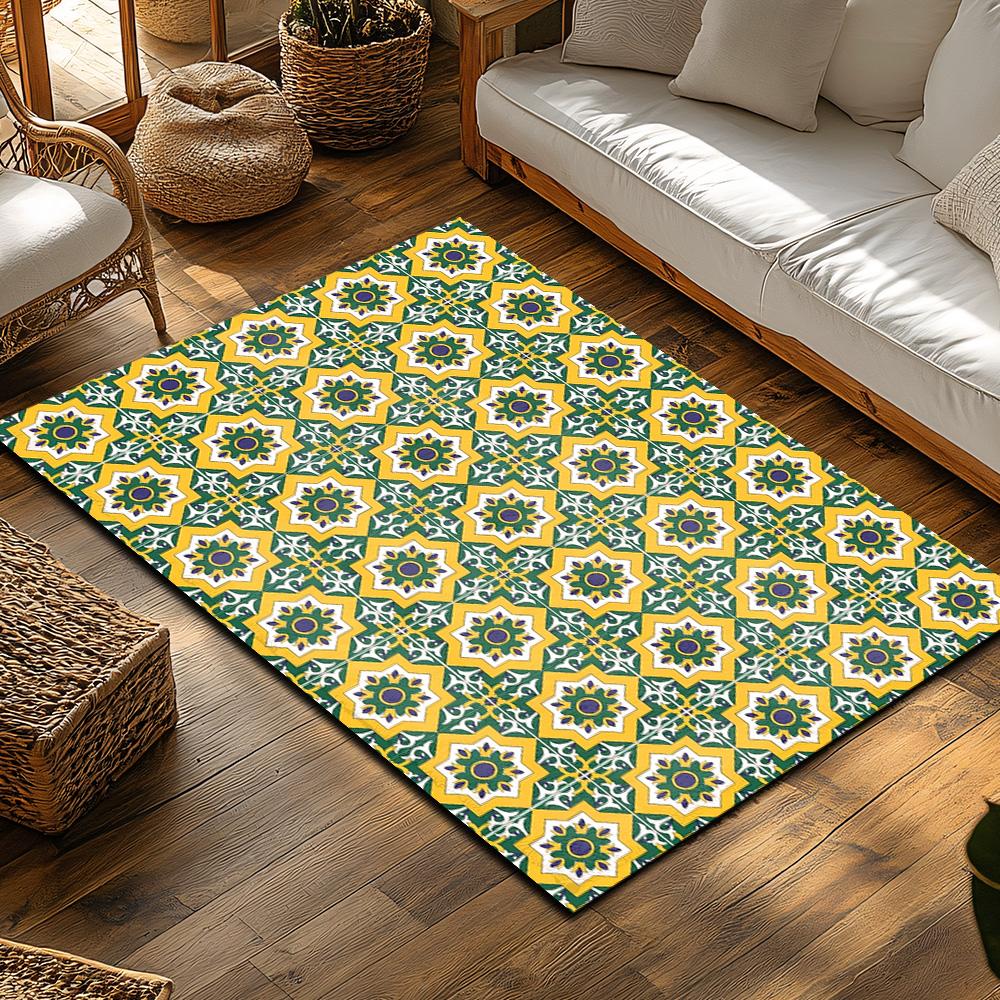 Unique Geometric Pattern Doormat Indoor Outdoor Rug Washable Floor Mat Home Decor Entrance Carpet Stylish Area Rug Modern Design