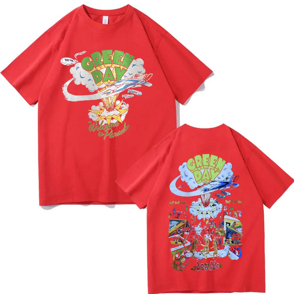 Punk Rock Band Green Day Dookie Graphic T Shirts Men Women Gothic Vintage Short Sleeve T-shirt Fashion Casual Oversized T-shirts