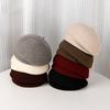 Autumn and Winter Pleated Short Brim Woolen Equestrian Hat Peaked Hat Women's Autumn and Winter Felt Hat Solid Color Newsboy Hat Knight Hat