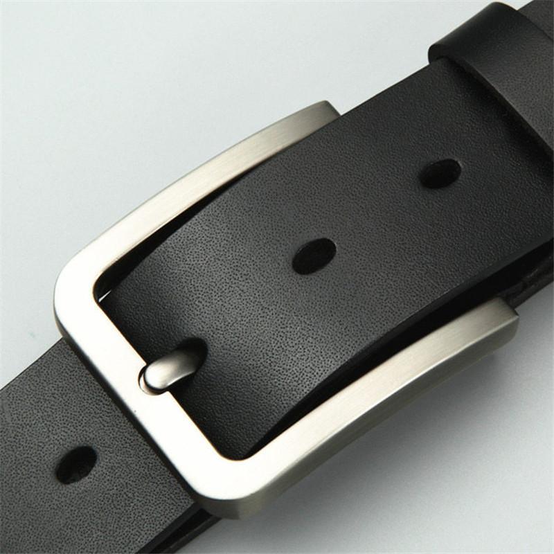 New Business Leisure Men's Alloy Square Pin Buckle Belts Male Famous Brand Luxury Designer PU Leather Jeans Belts for Men