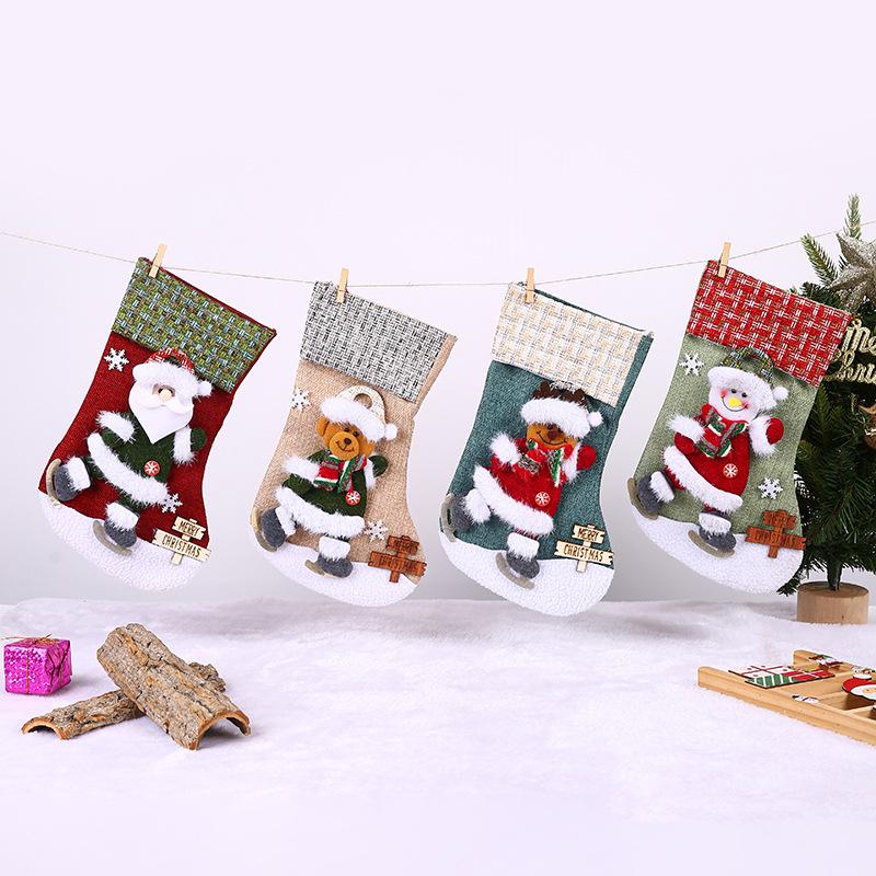 Christmas Stocking Gift Bag – Candy & Ornament Holder for Tree Decorations
