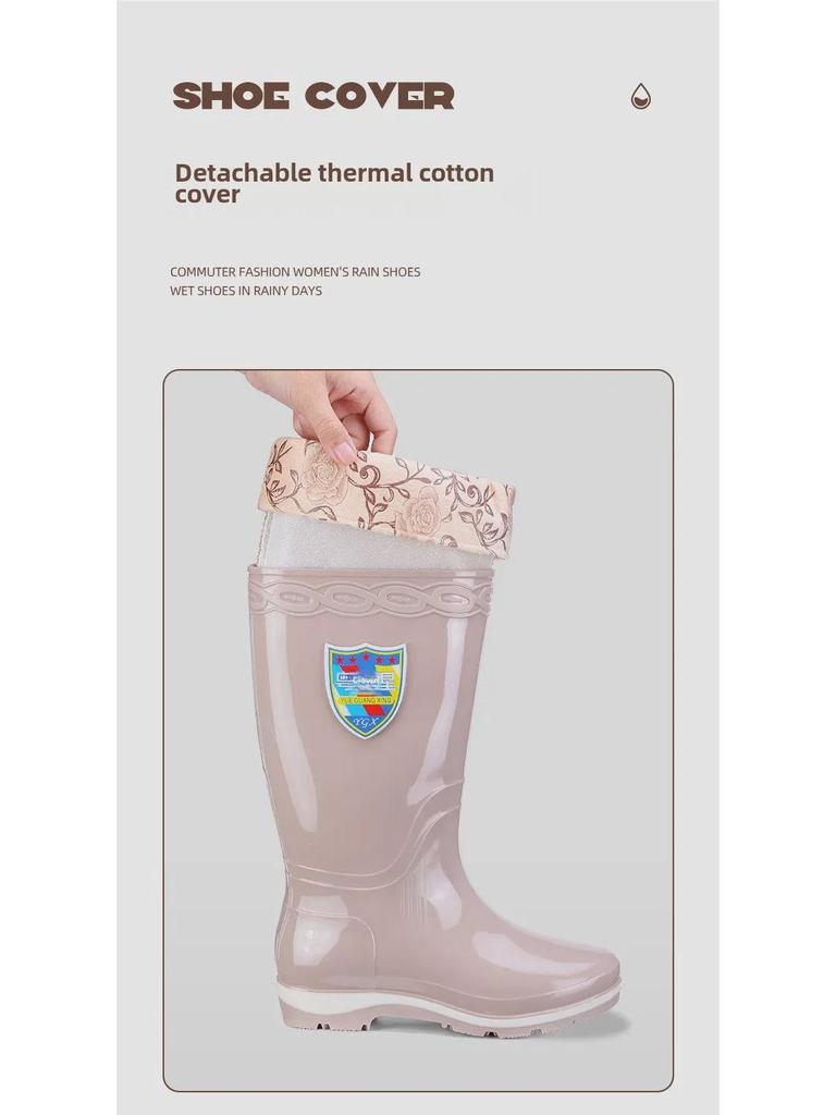 Damen Verdickte Rutschfeste Wasserdichte Regenstiefel zum Wattwandern
