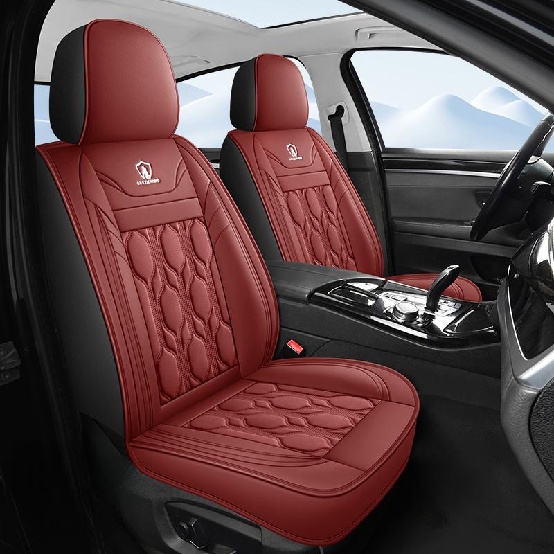 

2pc PU Leather Car Seat Covers Front Pair, Waterproof Seat Covers for Cars, Non-Slip Covers Universal Fit for Most Cars Artificial Leather&Four Seasons красный