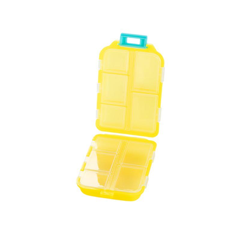 März Großverkauf: Bestseller Pillenorganisator & -teiler mit 10 Fächern gelb