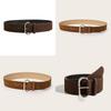 Street Style Solid Color Suede Women Casual Wide Belt For Trendy Womens Accessories