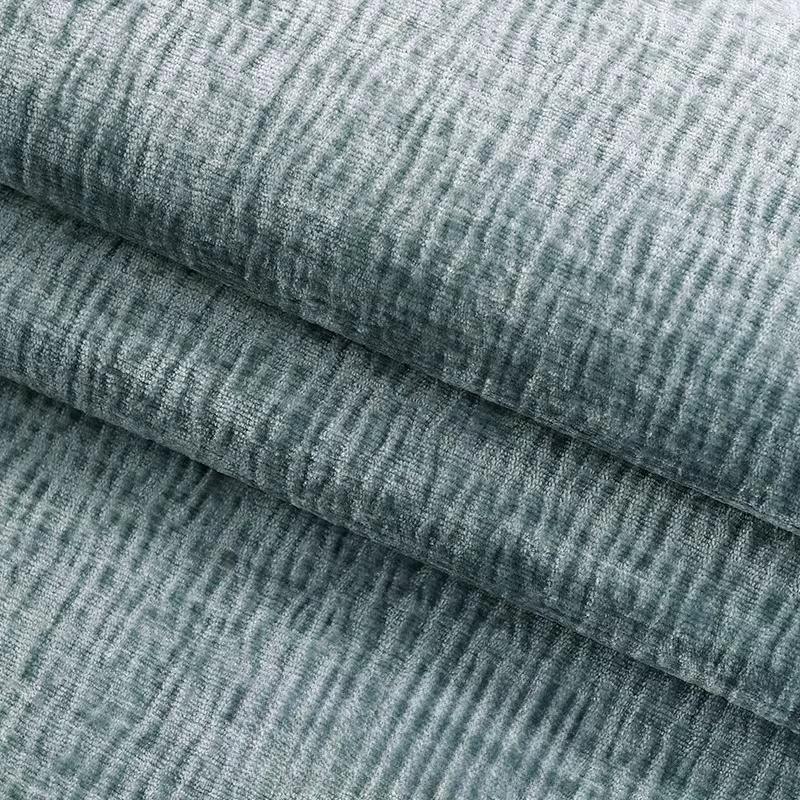 Thickened Plain Chenille Fabric Jacquard for Sewing Curtains Sofacovers Sewing Striped Pattern Textile Skin-friendly Textured