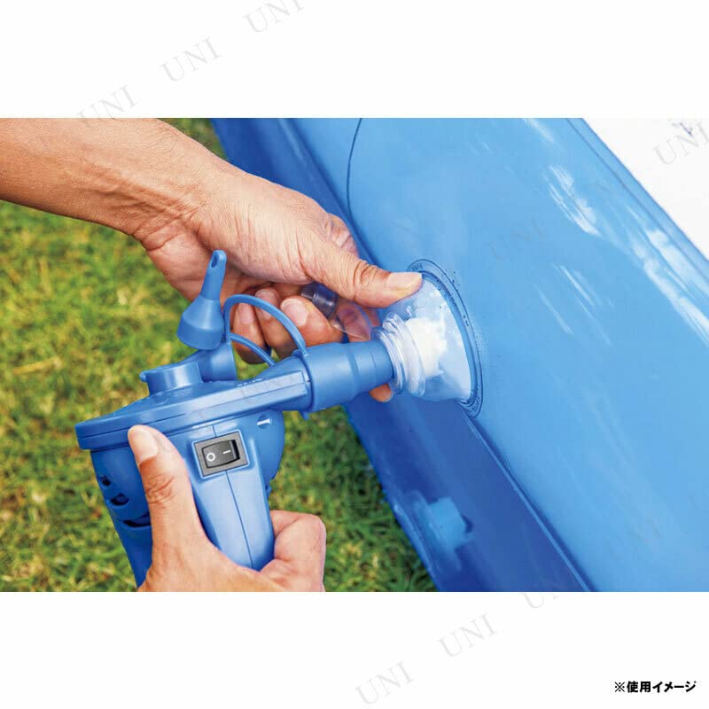 JILONG Giant Rectangle Pool 200cm (200x150x50cm) (Inflatable Size) with Large Air Stopper and Drain Plug, JL-687942 BL