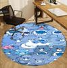 Care Bears Pattern Round Rug, Indoor/Outdoor Mat, for Picnic, Gameroom, Bedroom, Office, Living Room, Home Decor Carpet, Birthday Gift