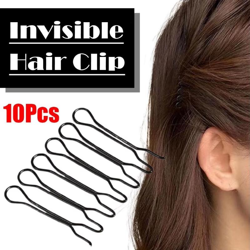 10Pcs Invisible Broken Hair Hairpin Styling Accessories Bang Fixed Insert Comb Women Adult Tiara Tools Roll Curve Needle Gift