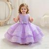 Mädchen Pailletten Prinzessinnenkleid Kinder Geburtstagsparty Formelles Auftrittskleid