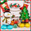 Christmas Decorations 2024 Cartoon Santa Claus Aluminum Foil Balloons Large Xmas Tree Snowman Outdoor Decor Mall Party Balloons