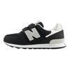 Kids 313 V2 Synthetic Leather Wear Resistant Low Top Running Sneakers Black White P3139JN