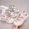 Girls Sports Sandals 2025 New Children's Shoes Summer Baby Bag Head Summer Shoes Girls Net Shoes Breathable Soft Sole