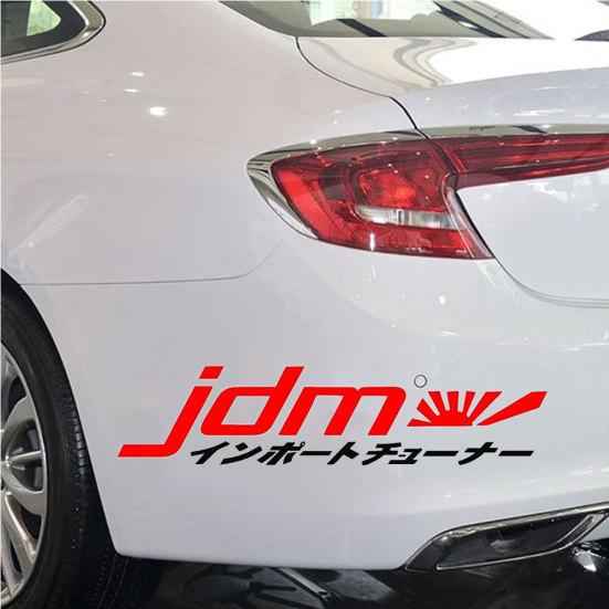 JDM Japonské slovo Karoserie Okno Auto Obtisky vozidel Reflexní nálepka Dekorace