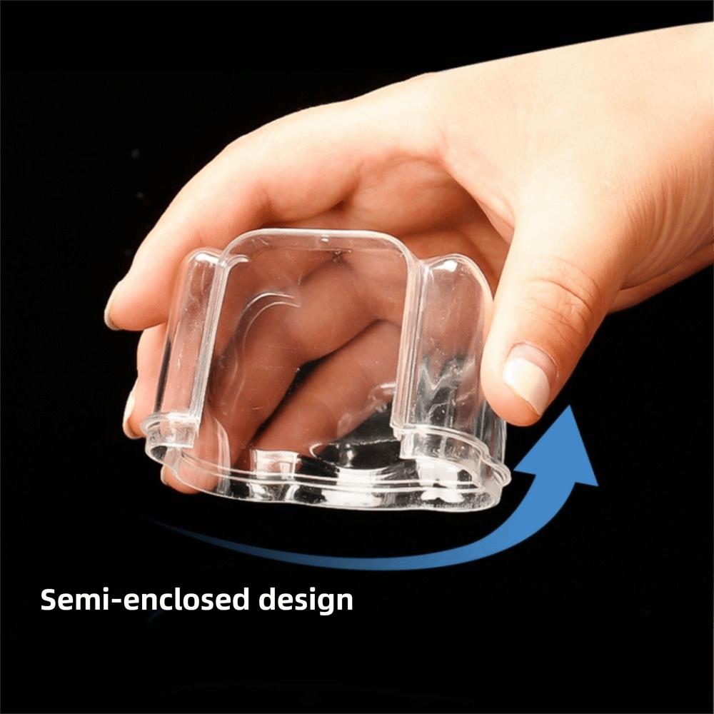 Leak Proof Bird Cage Feeder Cup Clear Plastic Parakeet Feeder Compact Hanging Food Bowl Bird Cage
