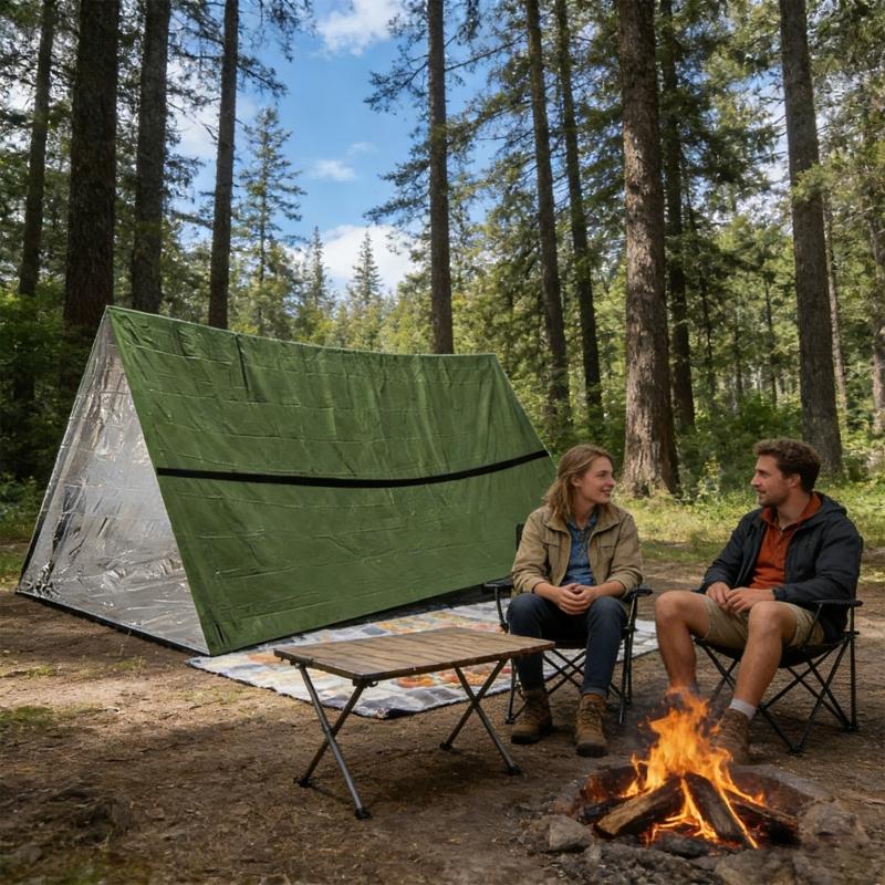 Strong Water Resistant Emergency Tube Tent With 5.5M Rope For Quick Assembly In Emergency instances