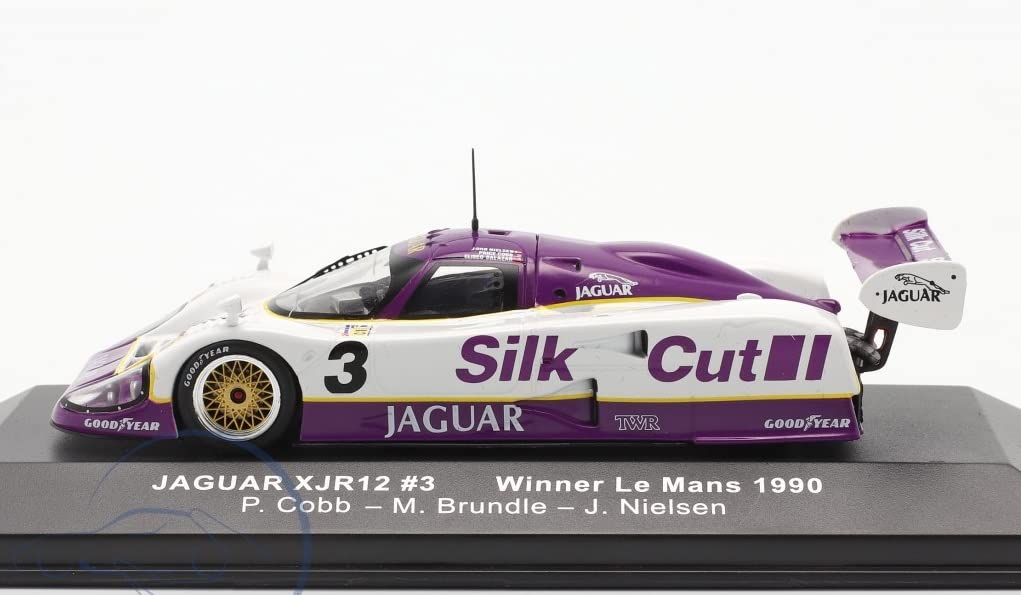 IXO Jaguar XJR12 7.0L V12 Team Silk Cut T.W. Racing 1990 Le Mans 24 Hours Winner No. 3 Diecast Model Car (Imported)