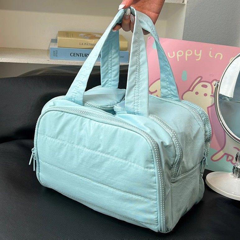 Large Capacity Portable Makeup Bag with Compartments for Skincare Products