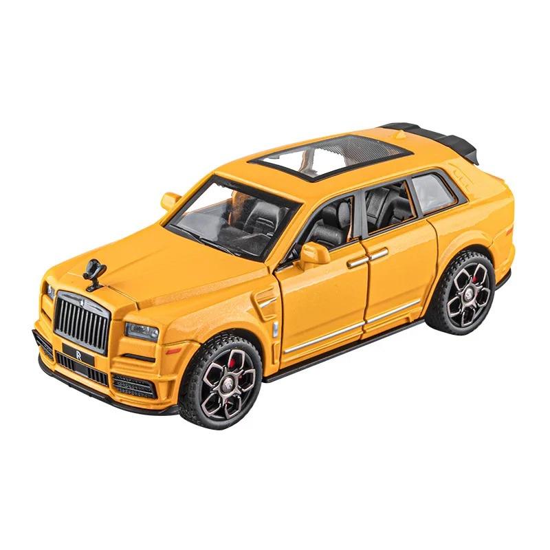 1/36 Rolls Royce Cullinan Alloy Car Model Simulation Diecast Metal Toy Vehicles Model Sound and Light Collection Children Gift