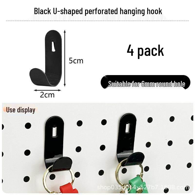 Pegboard Wall Organizer with Hooks - No-Drill Storage Rack for Entryway or Study Room.