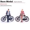 1:64 Scale Hand Painted Miniature Figures for Dioramas Props,Photography Collector Realistic Gentleman Bike Figure Models