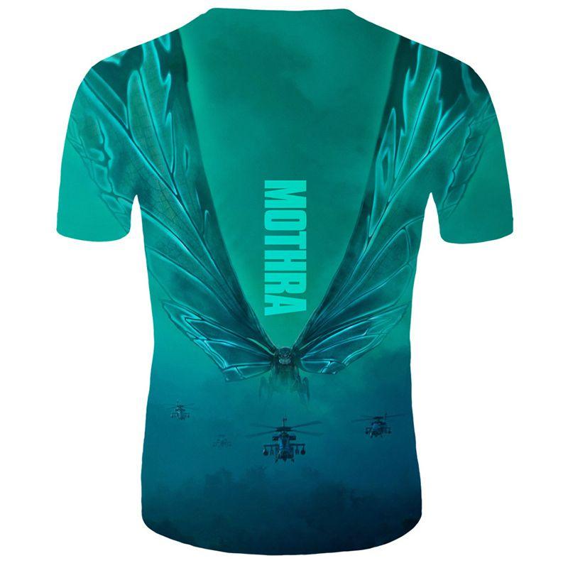 Godzilla King Of The Monster Men Short Sleeve Tops 3d Print Casual T-shirt Tee